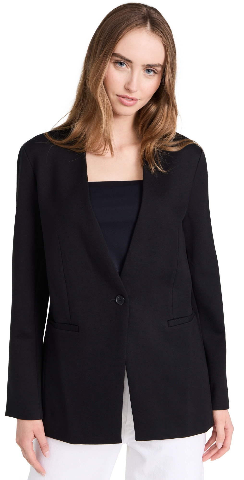 SPANX Perfect, Collarless Blazer Classic Black L | Shopbop