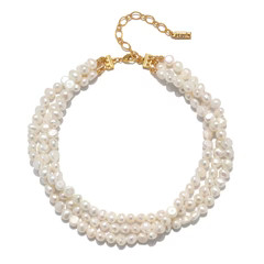 Chiara Three-Strand Pearl Necklace | Sequin