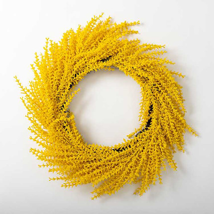 Click for more info about Bright Yellow Wheat Wreath