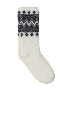 Barefoot Dreams CozyChic Fair Isle Sock in Pearl Multi from Revolve.com | Revolve Clothing (Global)