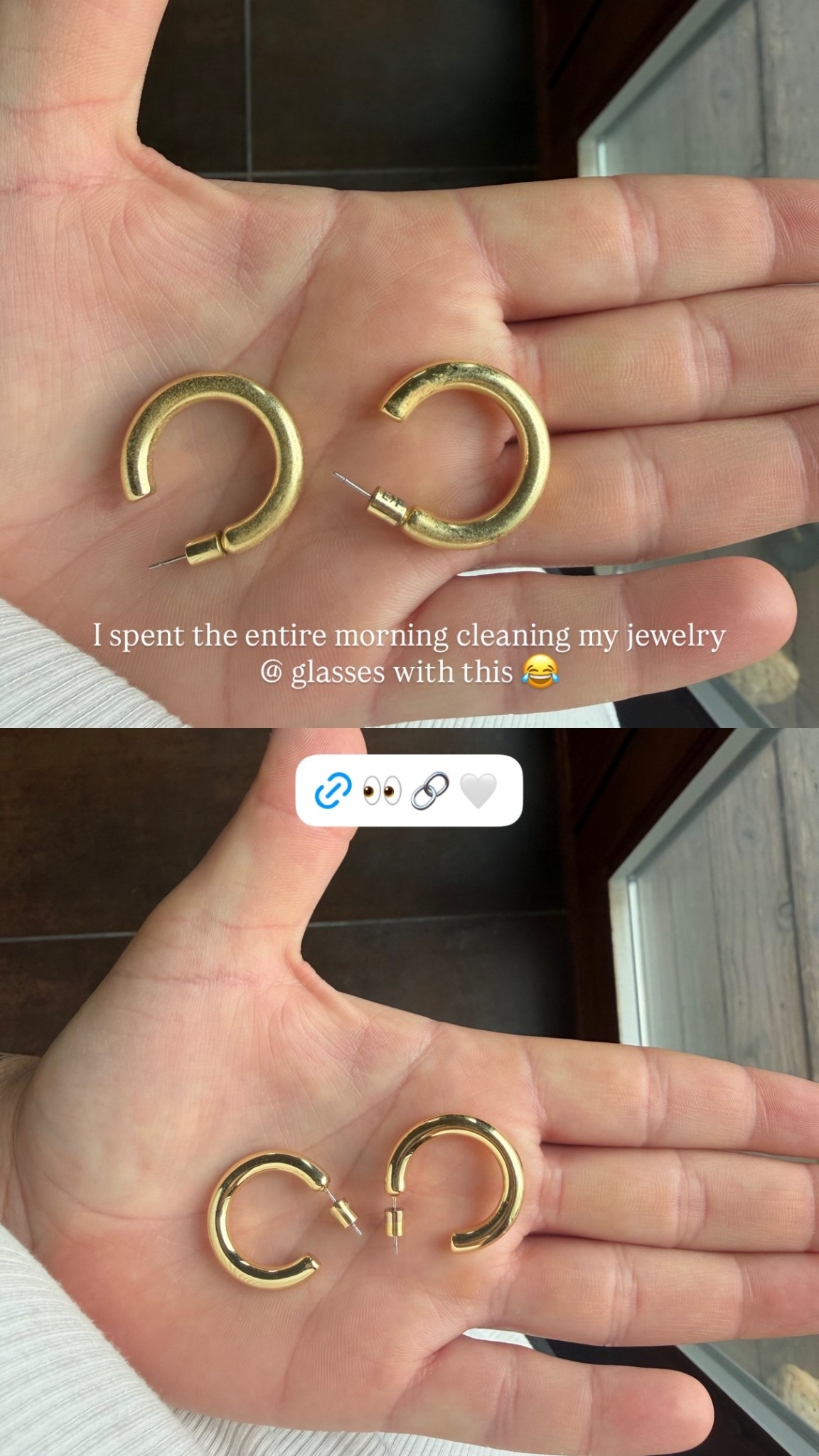 I spent the entire morning cleaning my jewelry @ glasses with this 😂