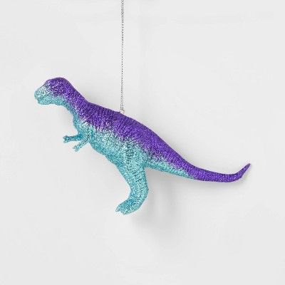 Glitter Dinosaur Christmas Tree Ornament Purple - Wondershop™ | Target