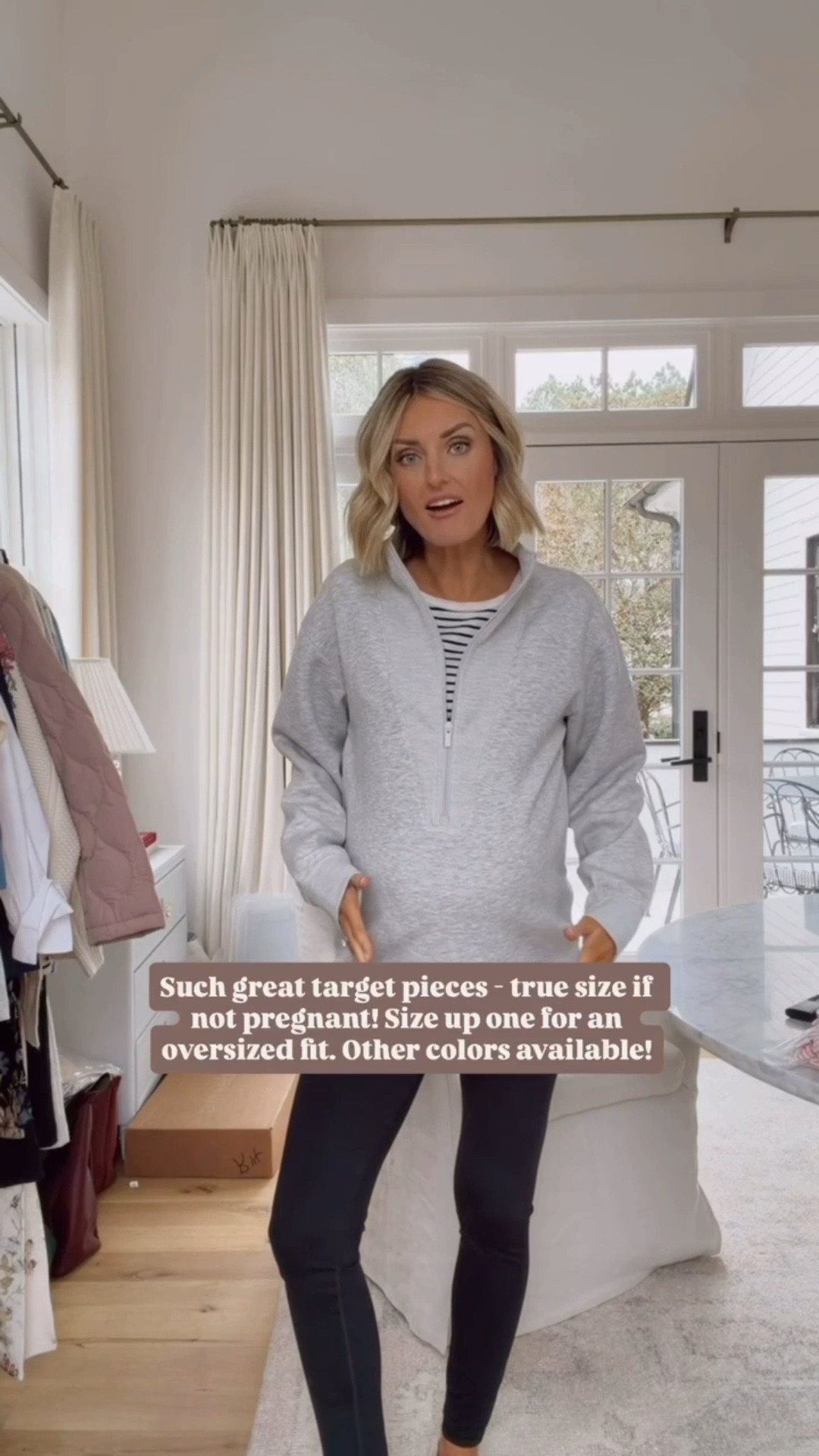 This grey oversized pullover is perfect to wear with leggings! It comes in a few other colors, and I even grabbed the matching pants!

Loverly Grey, Target, matching set, pullover, winter outfit, Athleisure, sweatshirt, leggings 

#LTKSeasonal