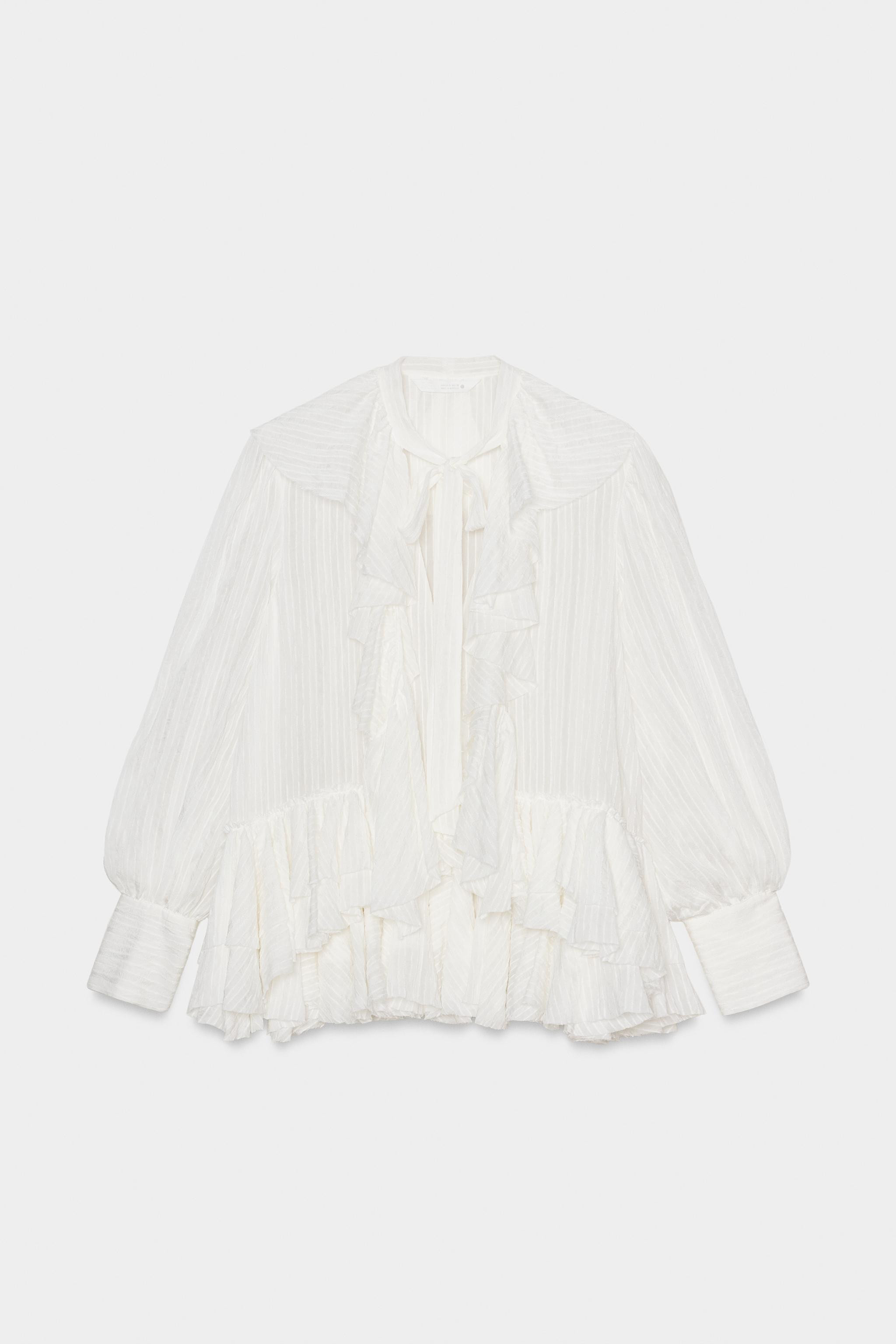 ZW COLLECTION RUFFLED SHIRT | Zara US