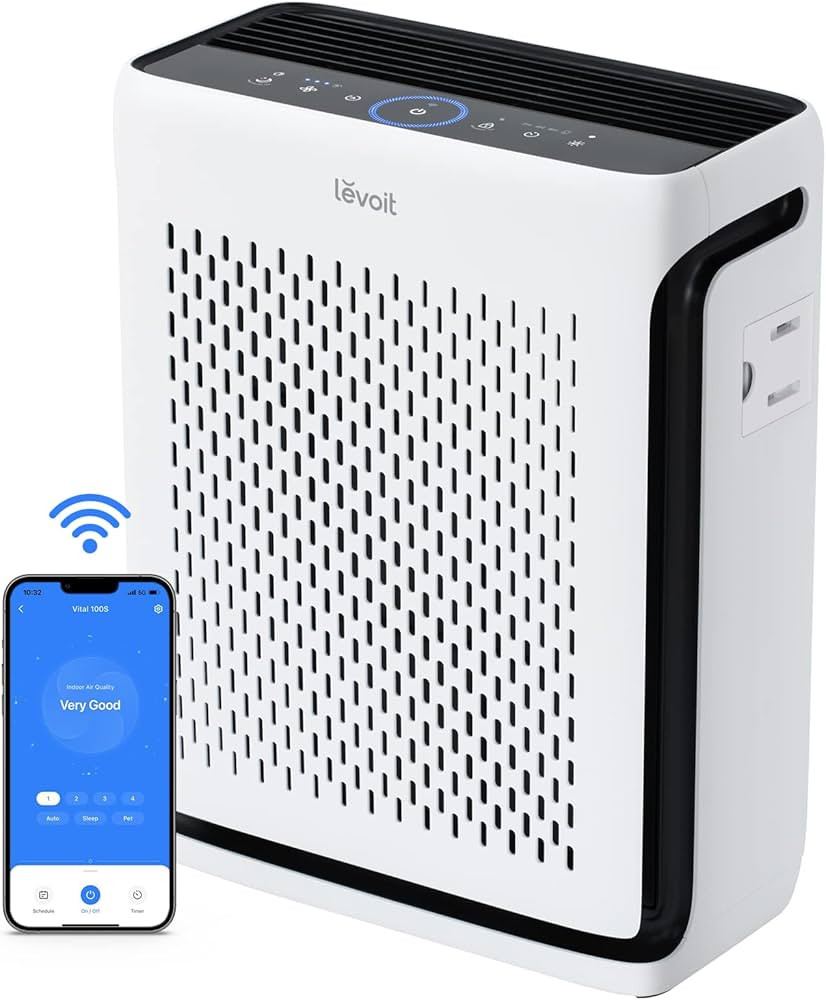 Amazon.com: LEVOIT Air Purifiers for Home Large Room Bedroom Up to 1110 Ft² with Air Quality and... | Amazon (US)