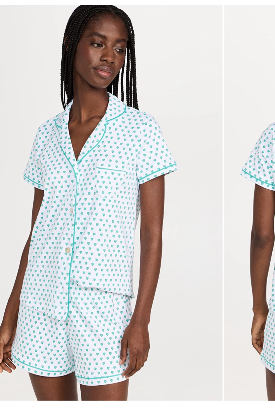 roller rabbit mint heart polo pjs!!