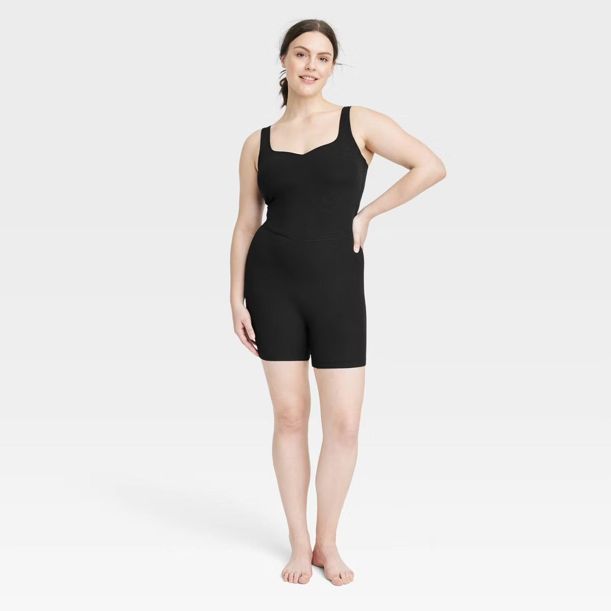 Women's Brushed Sculpt Rib Short Active Bodysuit - All In Motion™ | Target
