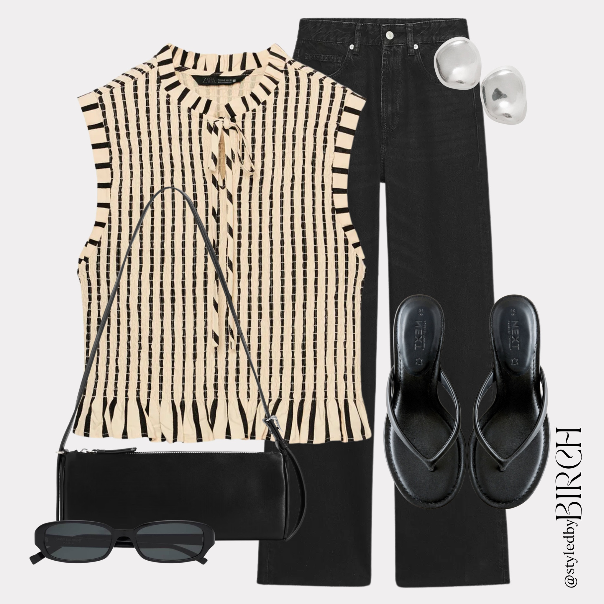 When a top does all the talking you just have to let it 🤎

This Zara stripe and texture top is one of those pieces that completely carries an outfit. The detail is incredible and I have built everything else around it in the simplest way possible.

#ootd #outfitinspo #zarafashion #neutralstyle #springstyle

Tags 🏷️
Cream and black striped textured top, black straight leg jeans, black leather shoulder bag, black heeled flip flops, silver dome earrings, black oval sunglasses

#LTKsummer #LTKstyletip #LTKeurope