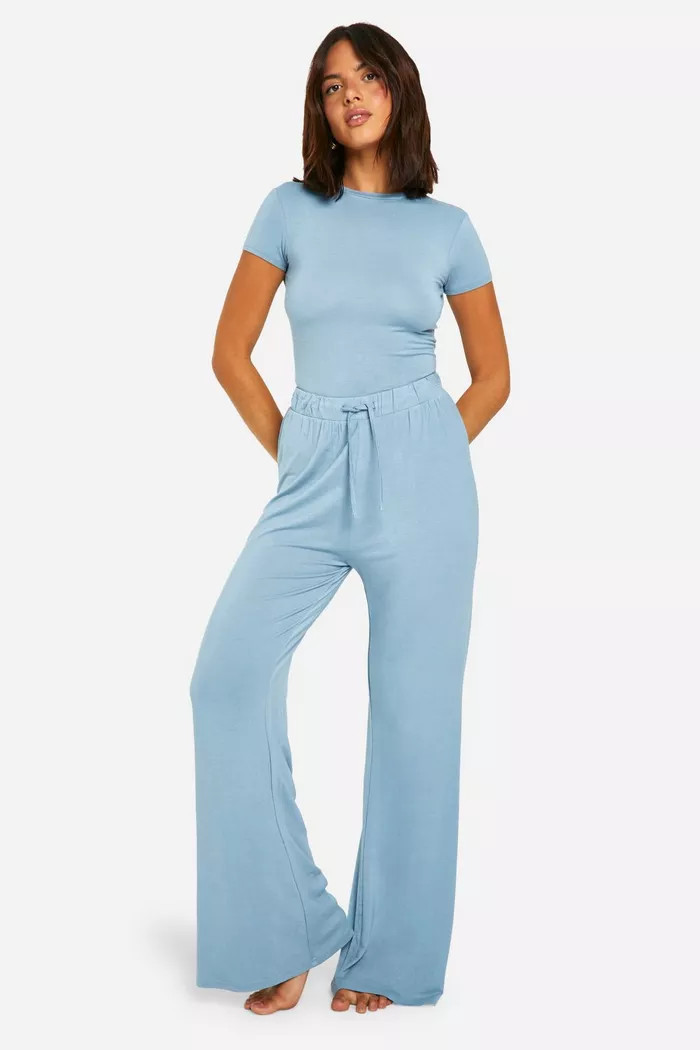 Wide Leg Modal Lounge Pants | boohoo (US & Canada)