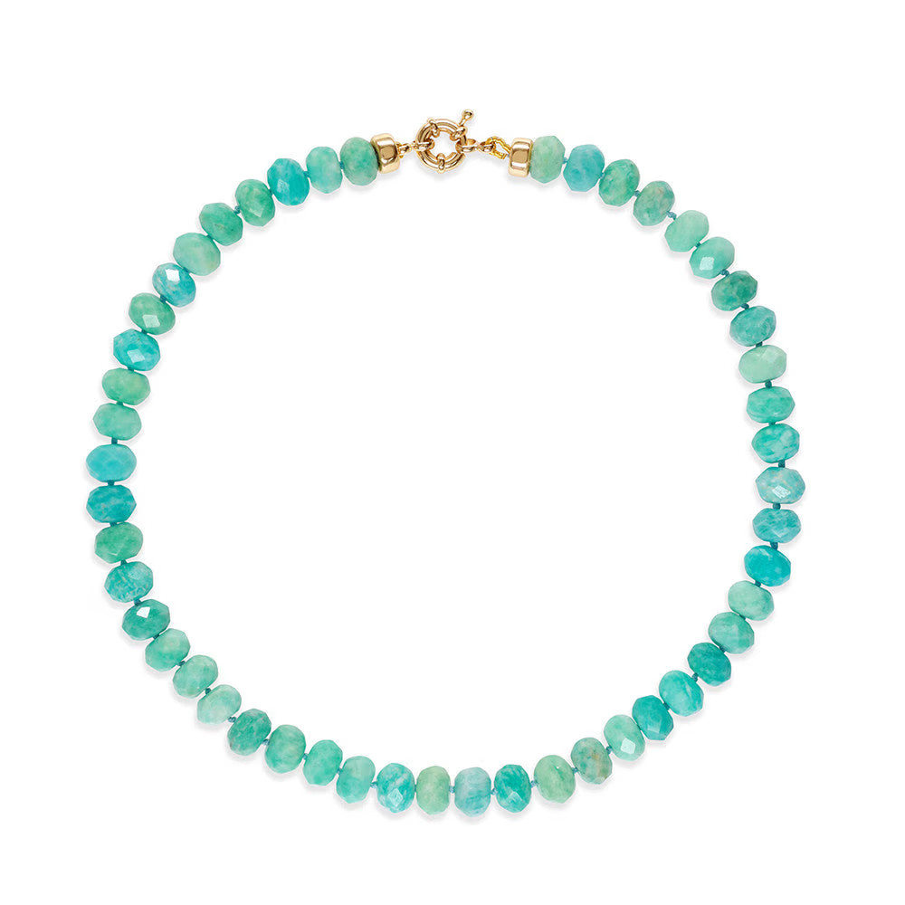 Chunky Faceted Amazonite Necklace | Wolf & Badger