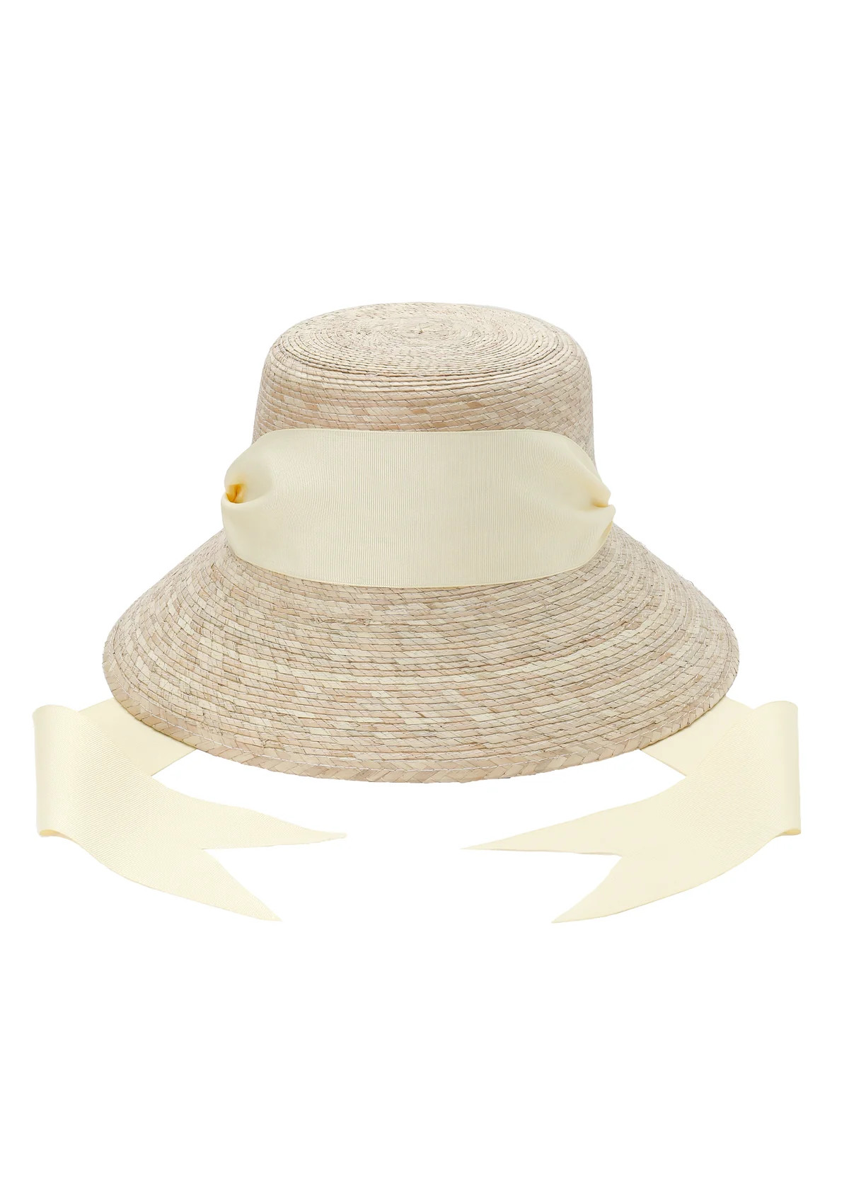 Clematis Bucket Hat with Wide & Short Ivory Grosgrain Ribbon | Over The Moon