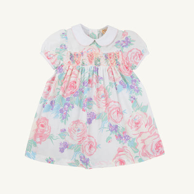 Dollie Mae Dress - Princess Grace Rose (Pink) with Worth Avenue White | The Beaufort Bonnet Company