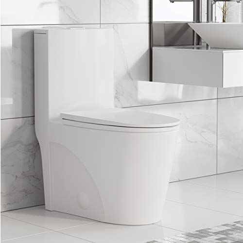 Swiss Madison Well Made Forever SM-1T254 St. Tropez One Piece Toilet, 26.6 x 15 x 31 inches, Glossy  | Amazon (US)