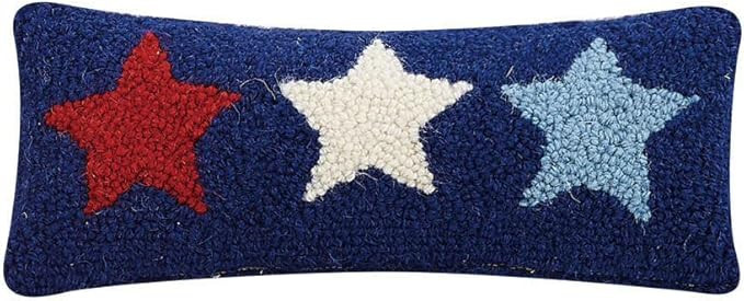 Peking Handicraft - Patriotic Stars 5"x12" Pillow - 30TG628C05OB | Amazon (US)