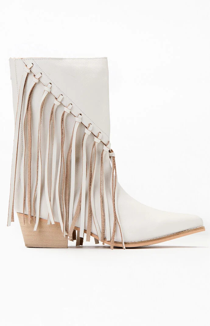 Matisse Women's Buck Cowboy Boots in White - Size 8 | PacSun