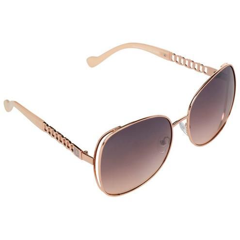 Women's Chain Oval Frame Sunglasses - Gold-Gold-0251200664175   | Burkes Outlet | bealls
