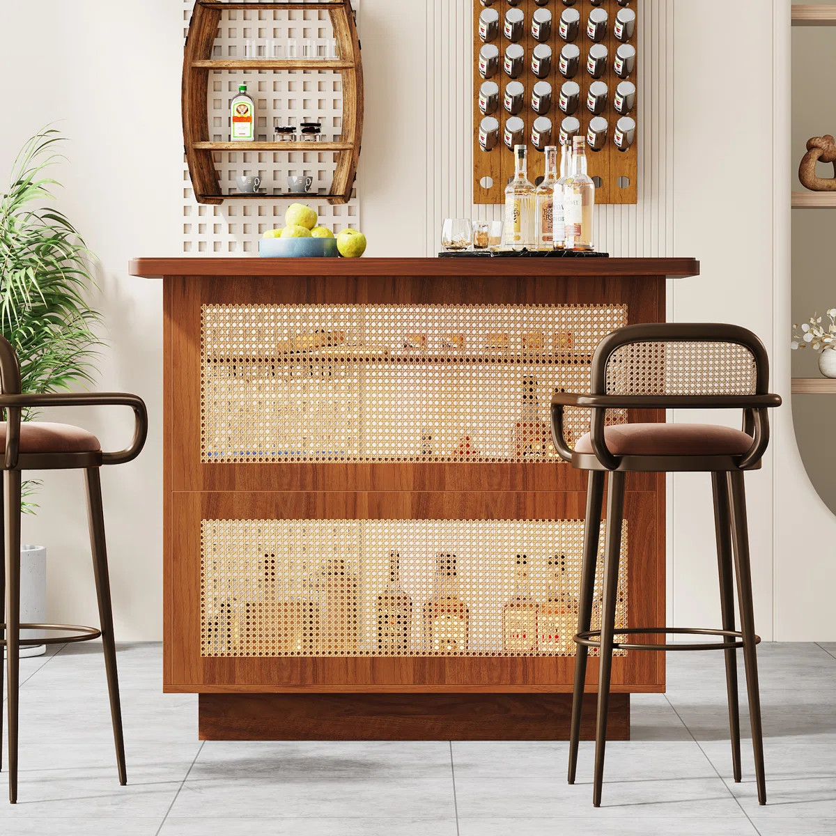 Bay Isle Home™ Minkley 47.2 Bar Cabinet & Reviews | Wayfair | Wayfair North America