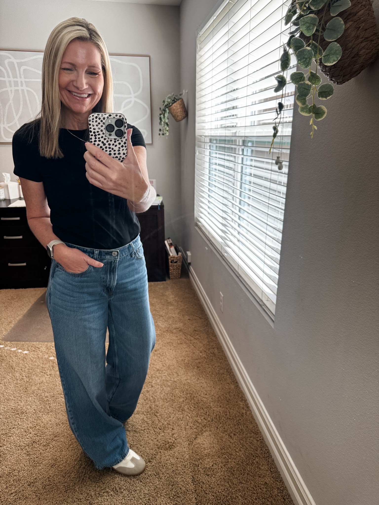 Friday’s casual outfit of the day to spend the afternoon at the car dealership. These Abercrombie wide leg jeans are one of my favorite pairs for comfort. My baby tee is Old Navy from a couple years ago but I linked an Abercrombie version. 

#LTKootd #LTKOver40 #LTKmomlife