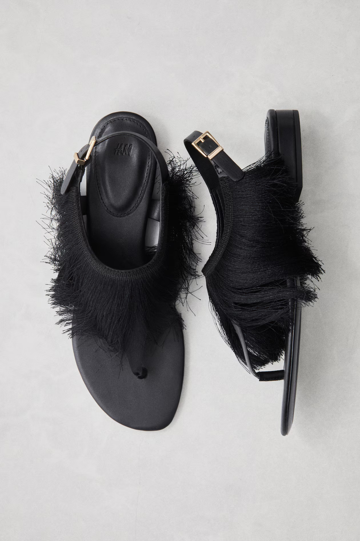 Fringe-Trimmed Sandals | H&M (US + CA)