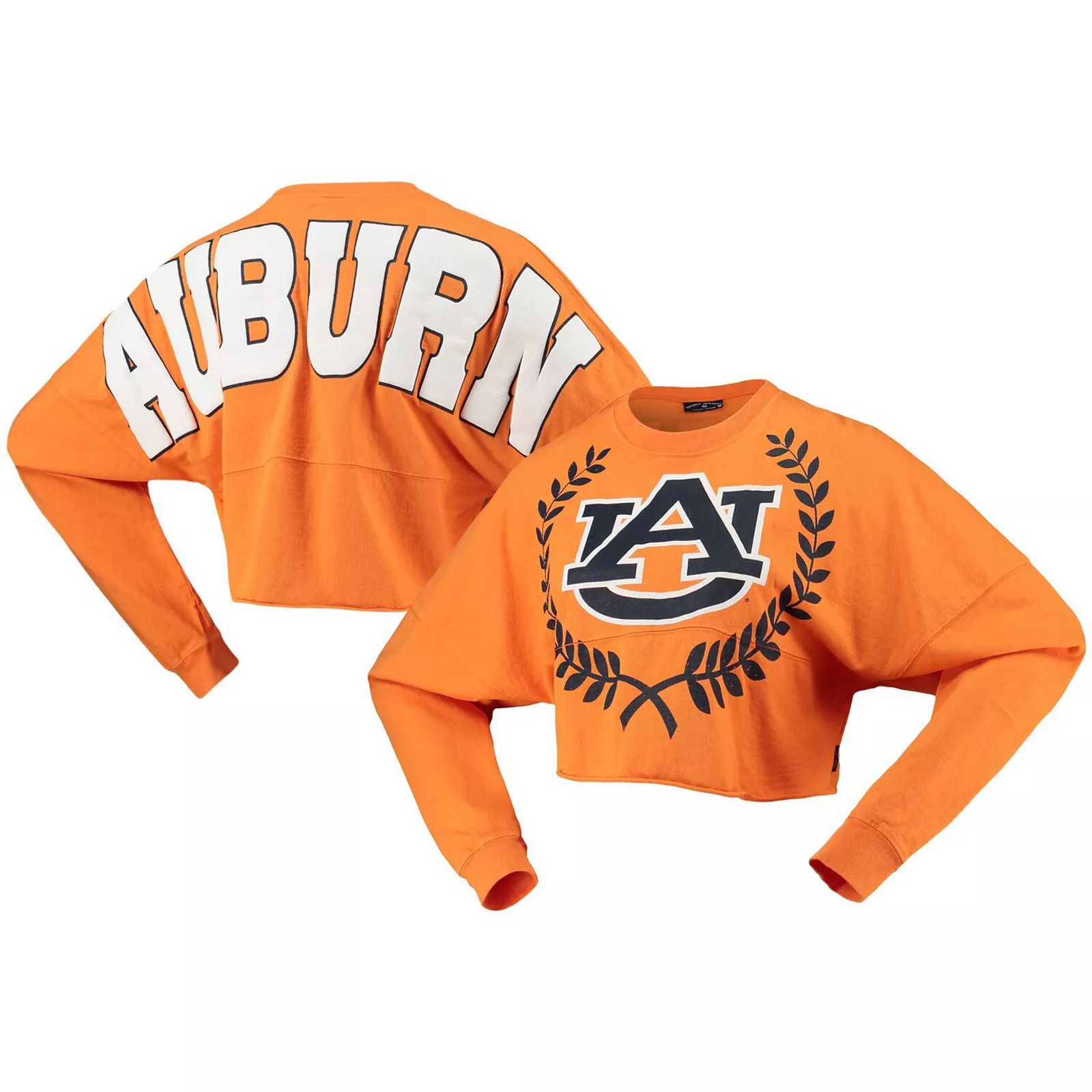 Women's Orange Auburn Tigers Laurels Crop Long Sleeve T-Shirt, Size: XL | Kohl's