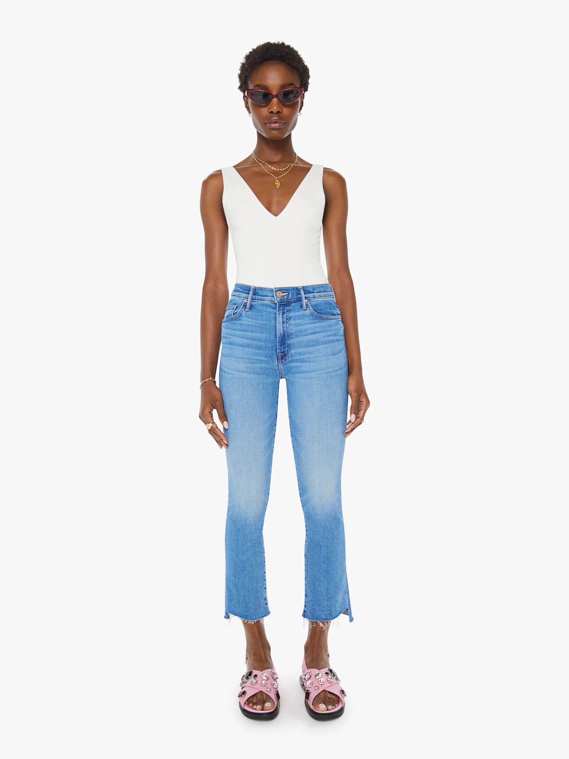 The Insider Crop Step Fray - Out Of The Blue | Mother Denim