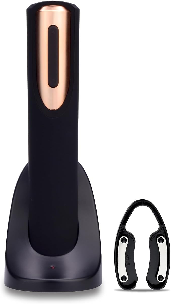 Rechargeable Electric Wine Bottle Opener - Charging Base and Foil Cutter Included with Automatic ... | Amazon (US)