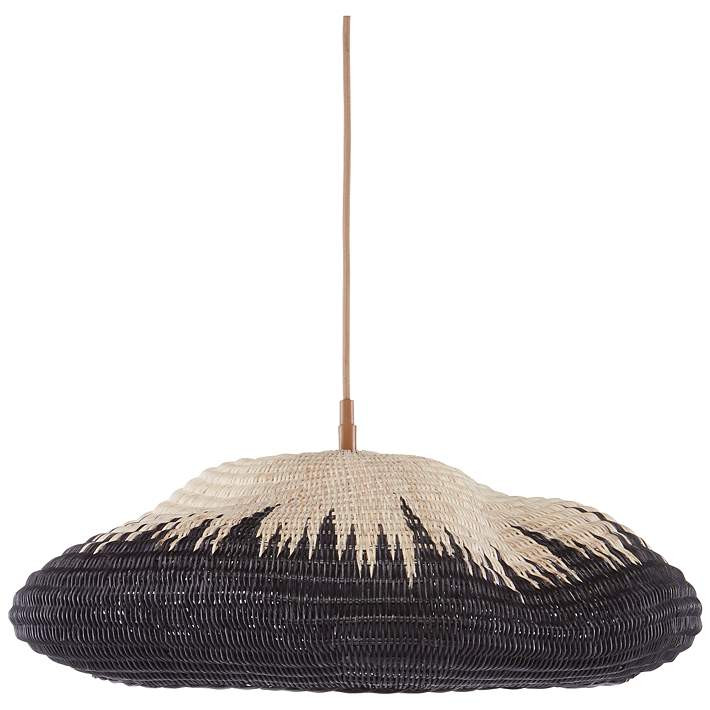 Currey and Company Comme Des Paniers 23" Wide Wicker Pendant | Lamps Plus