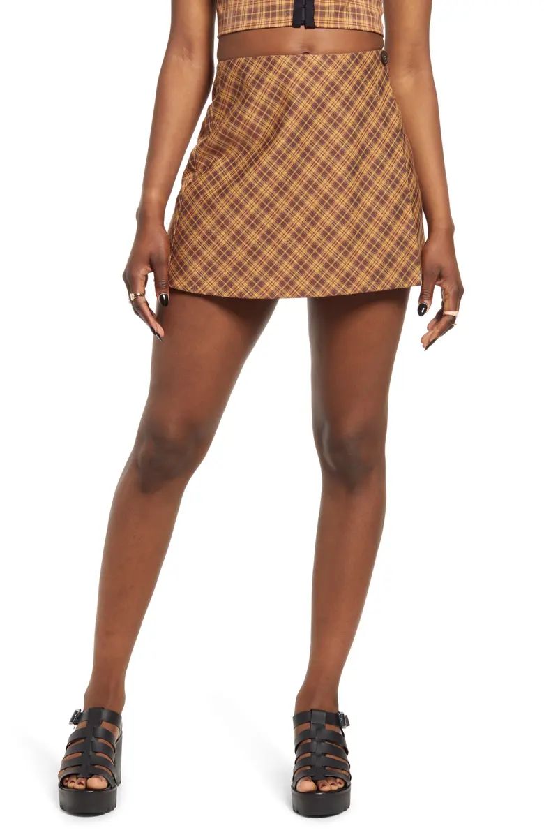 Button Front Wrap Miniskirt | Nordstrom