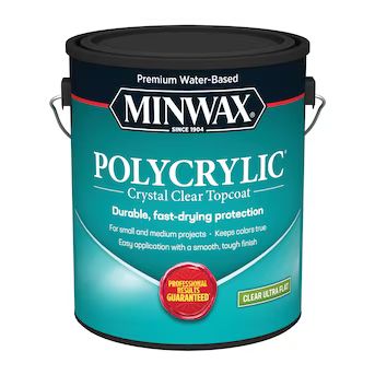 Minwax Polycrylic Clear Flat Water-based Polyurethane (1-Gallon) | Lowe's