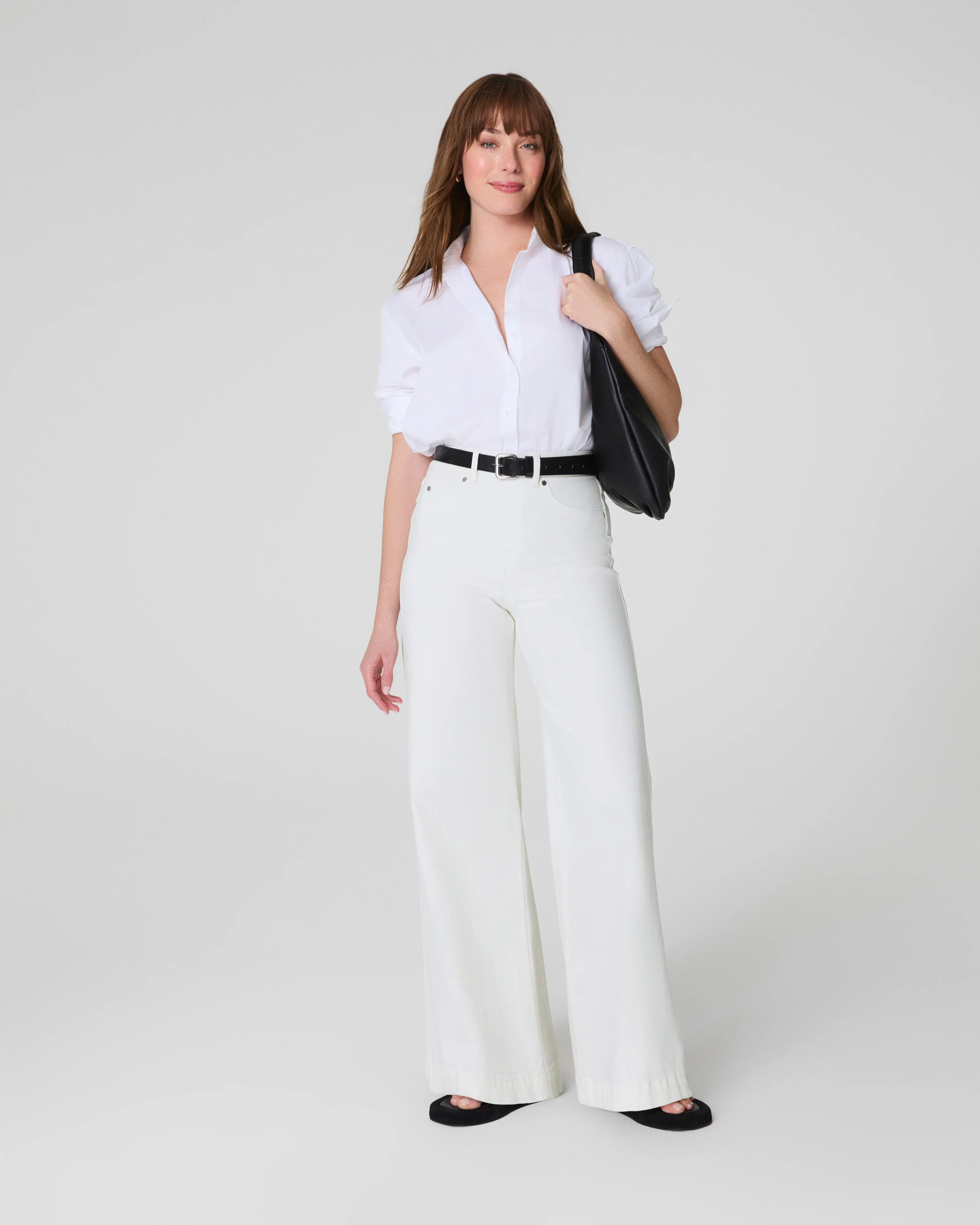 SPANXshape™ EveryWear Wide Leg Jeans, Chalk | Spanx