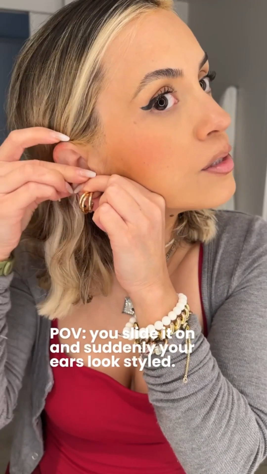 POV: you want the stacked ear look without committing to another piercing 😌

#LTKU #LTKBeauty #LTKselfcare