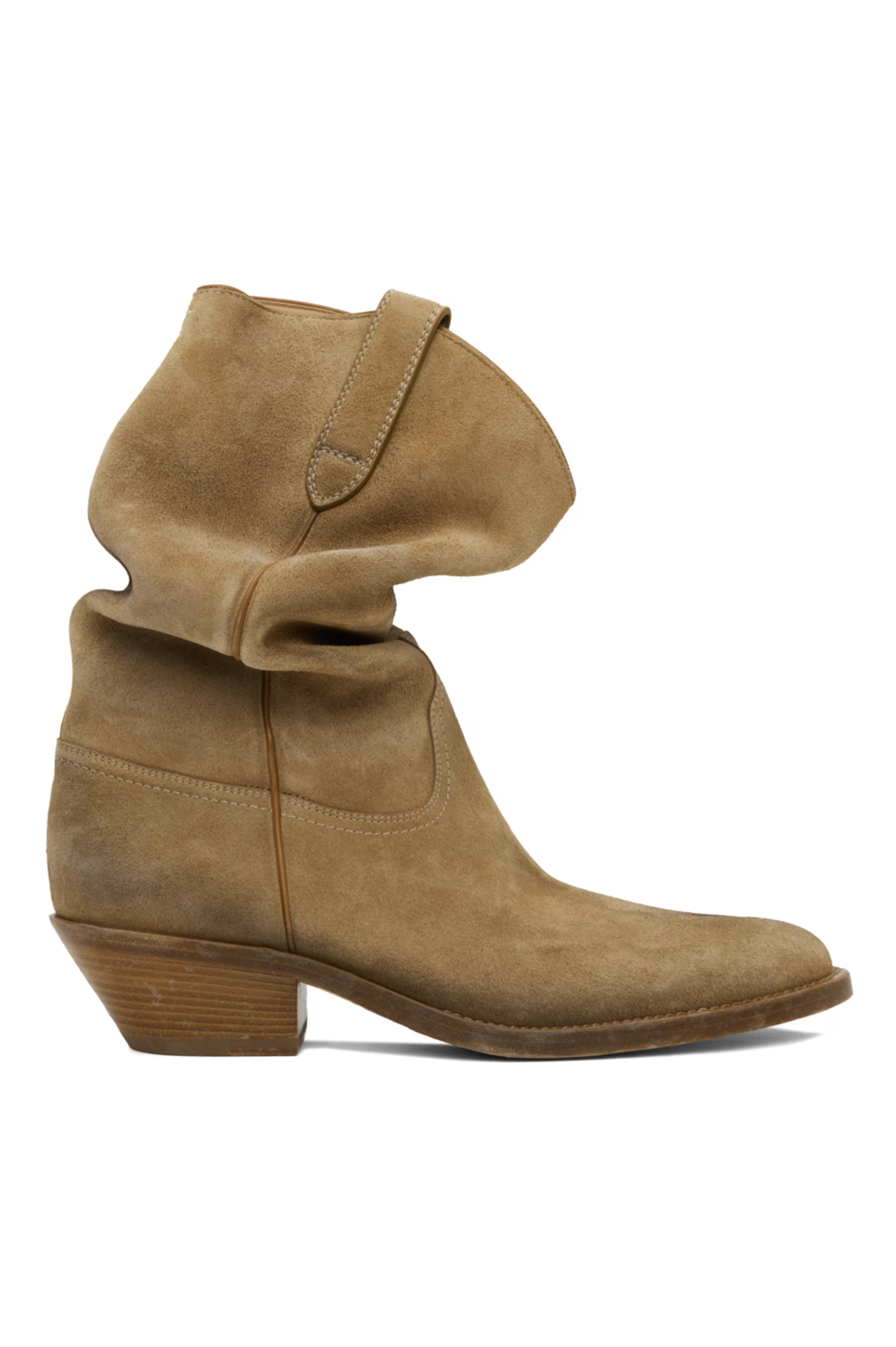Beige Tabi Western Boots | SSENSE