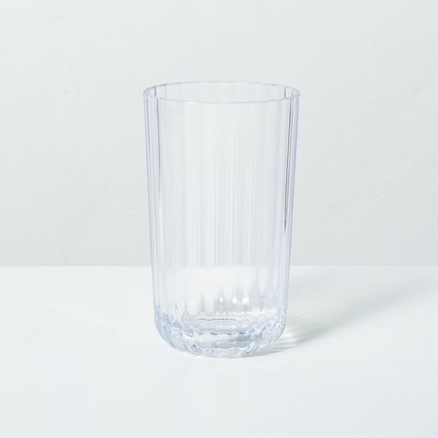 12oz Ribbed Plastic Drinkware 4pk Set - Hearth &#38; Hand&#8482; with Magnolia | Target
