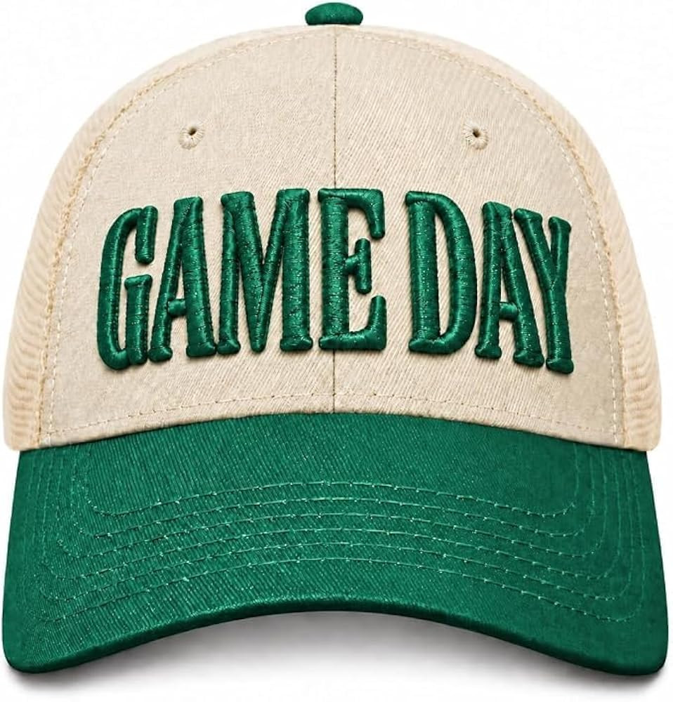 Game Day Trucker Hat for Women, Embroidered Football Tailgate Cap | Amazon (US)