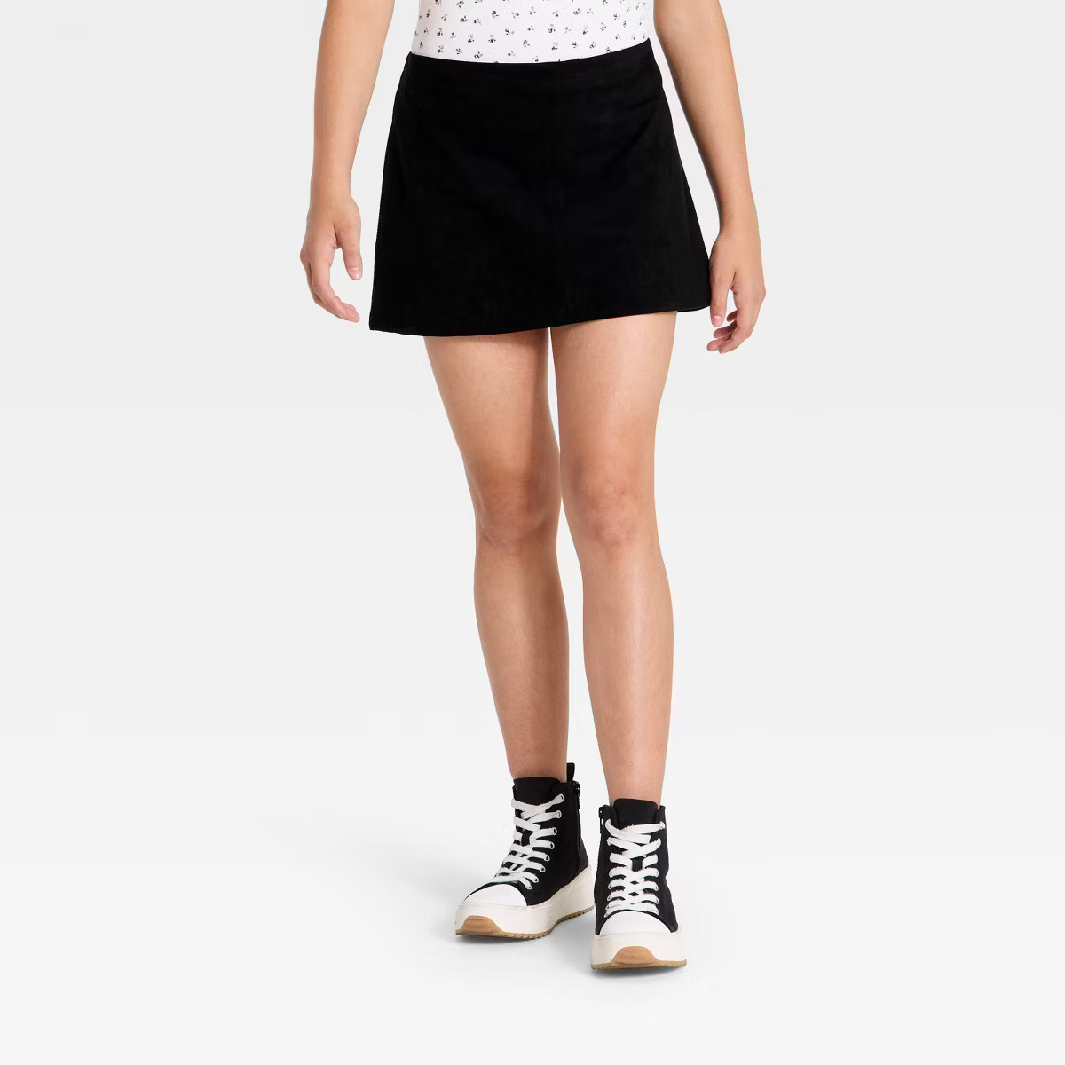 Girls' Faux Suede Skort - art class™ Dark Brown XS | Target