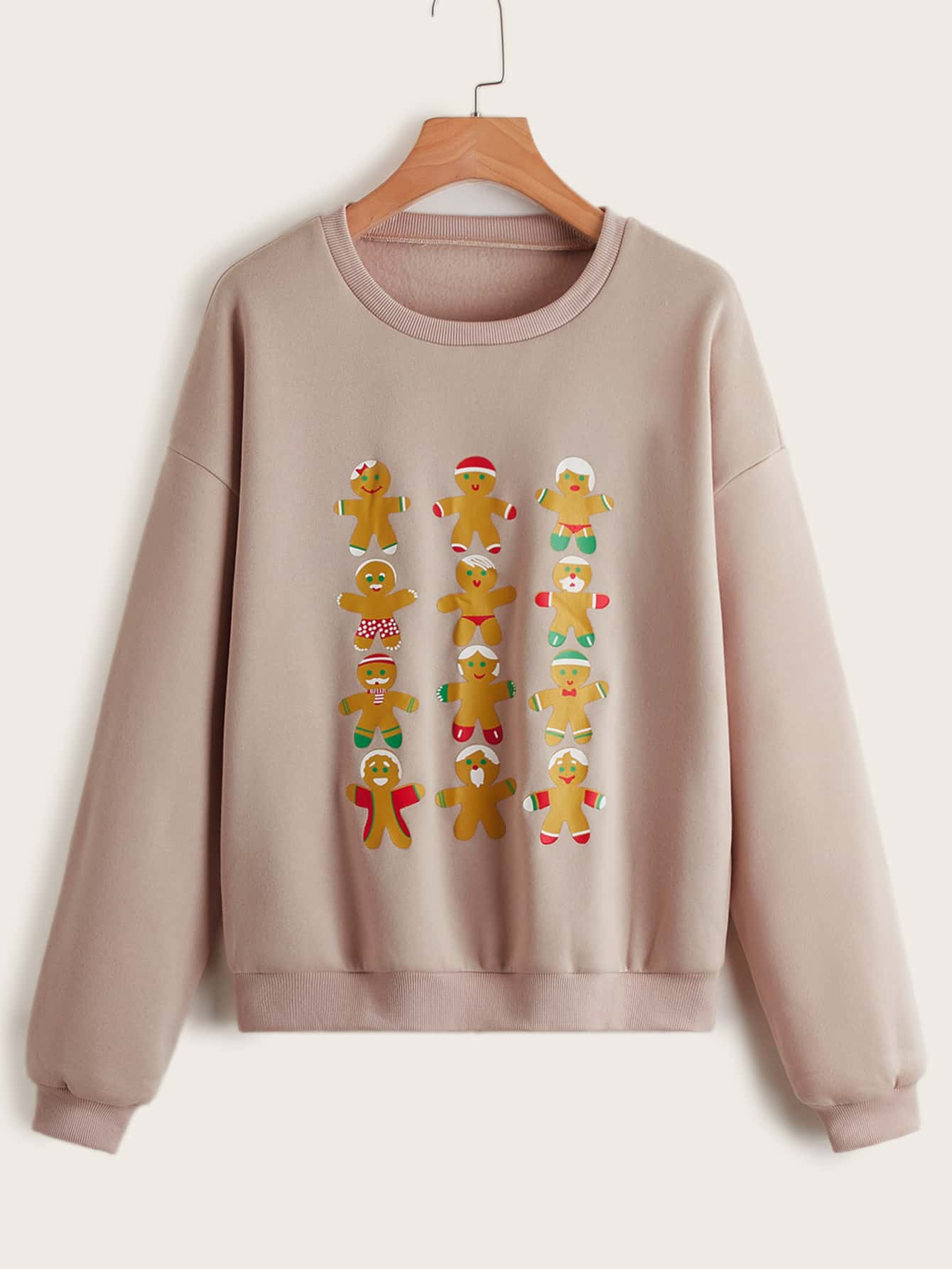 Christmas Print Drop Shoulder Sweatshirt | SHEIN