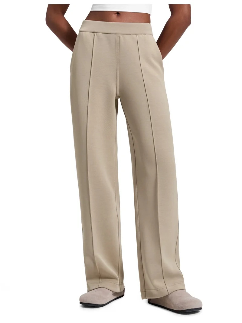 CRZ YOGA SoftAura Pintuck Straight Leg Sweatpants Women 30" Modal Casual Travel Pants with Pocket... | Walmart (US)