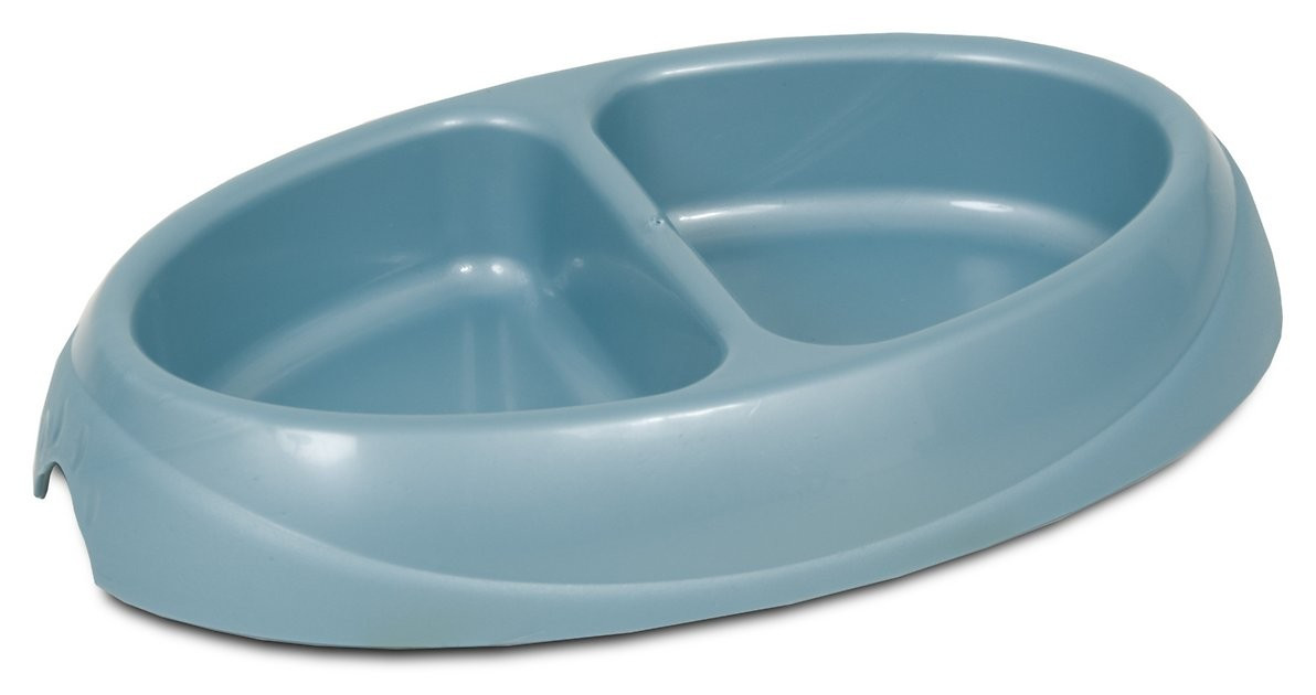 Petmate Double Diner Plastic Dog & Cat Dish, 1-cup | Chewy.com
