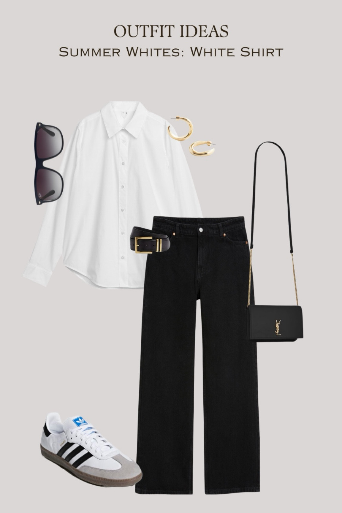 White Poplin Shirt, black wide leg jeans, adidas samba 

#LTKStyleTip #LTKSeasonal #LTKWorkwear