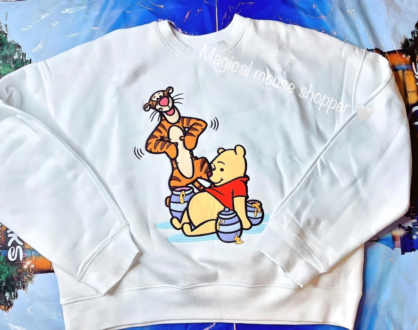 Disney Parks Winnie The Pooh Crew Neck Sweatshirt Large New Tiger | eBay US