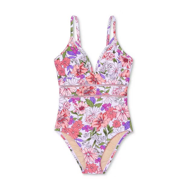 Women's Ladder Trim Medium Coverage One Piece Swimsuit - Kona Sol™ | Target