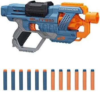 NERF Elite 2.0 Commander RD-6 Blaster, 12 Official Darts, 6-Dart Rotating Drum, Tactical Rails, B... | Amazon (US)
