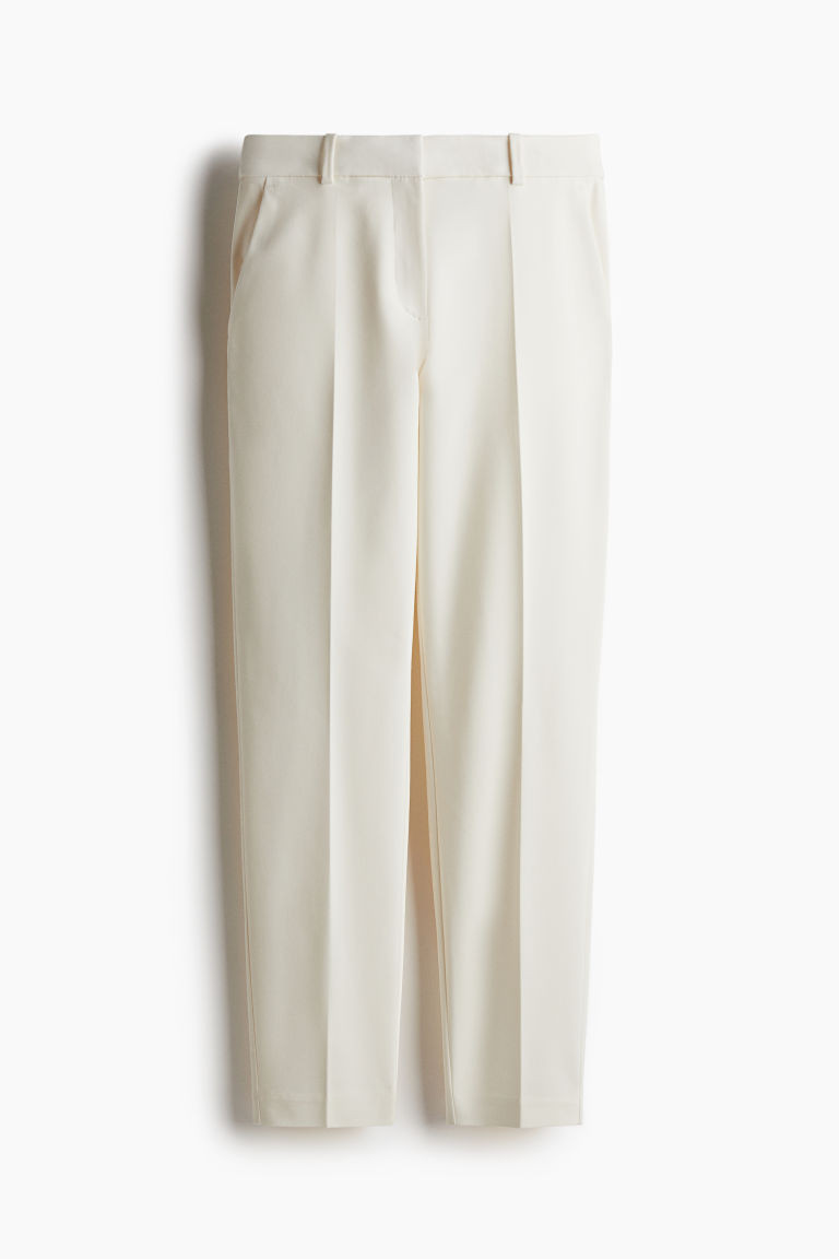 Cigarette trousers - White - Ladies | H&M GB | H&M (UK, MY, IN, SG, PH, TW, HK)