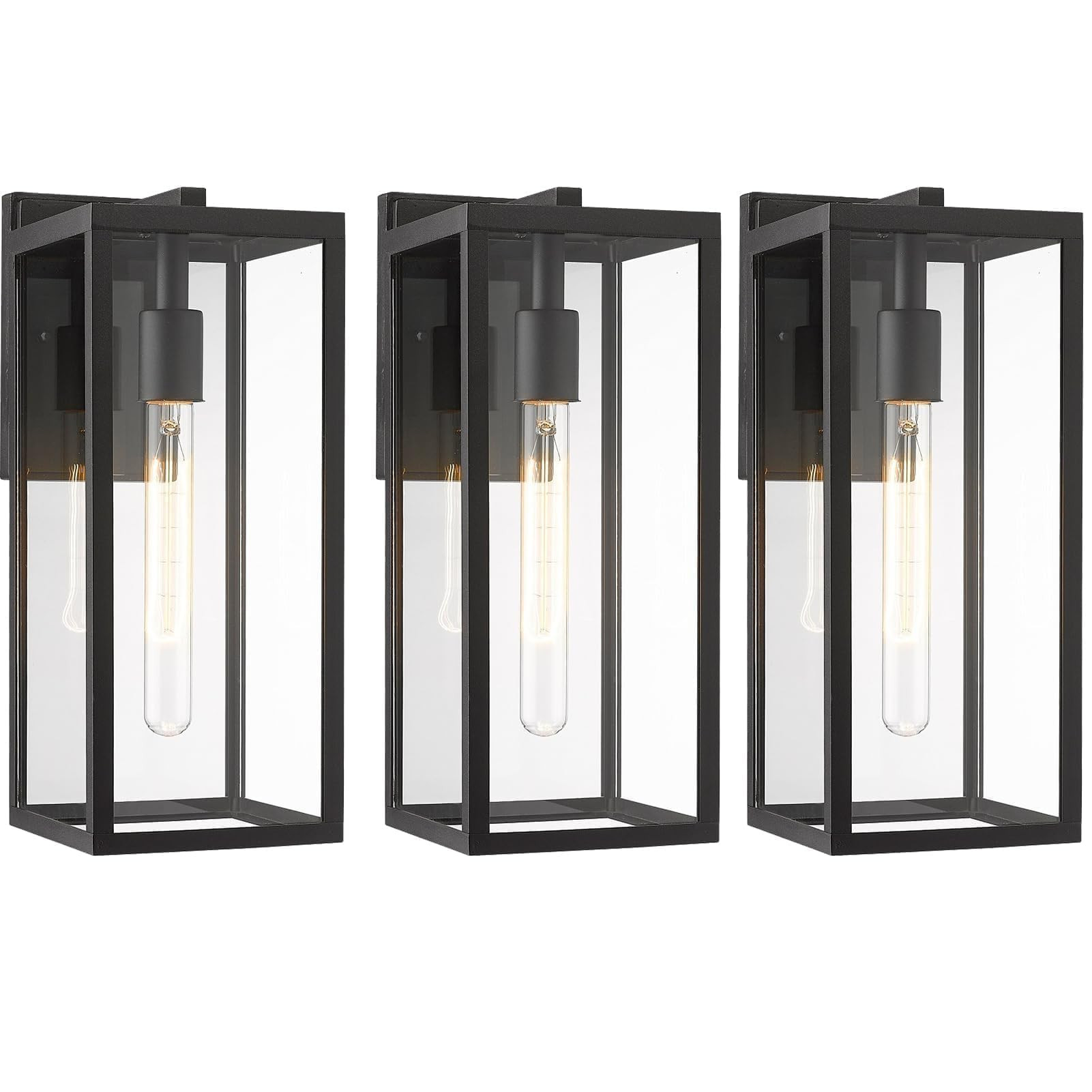 Bestshared Outdoor Wall Sconce Lights,Exterior Wall Lighting Fixtures with Clear Glass, Anti-Rust... | Amazon (US)