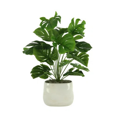 25'' Faux Philodendron Plant in Ceramic Pot | Wayfair North America