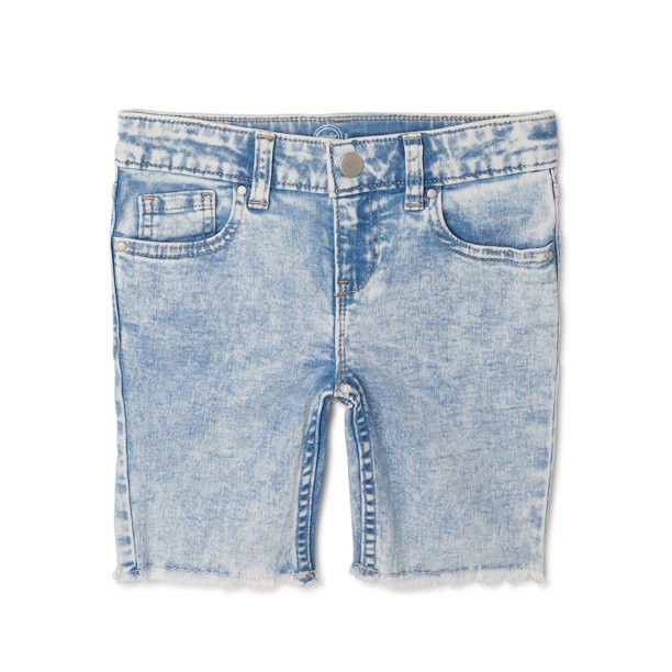 Wonder Nation Girls Denim Bermuda Shorts, Sizes 5-18 & Plus - Walmart.com | Walmart (US)