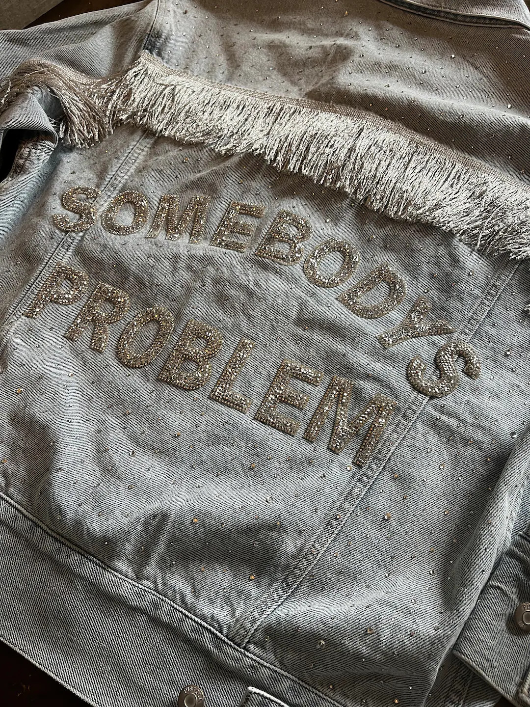 Morgan Wallen Concert Outfit, Somebodys Problem,fringe Jacket, Country Jacket, Custom Denim, Blin... | Etsy (US)