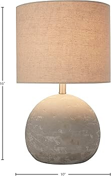 Amazon Brand – Stone & Beam Industrial Round Concrete Table Desk Lamp with Light Bulb and Beige... | Amazon (US)