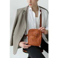 Men Leather Bag, Shoulder Bag Men, Small Messenger Bag, Man Purse Leather, Tablet Bag, Cross Body Me | Etsy (US)