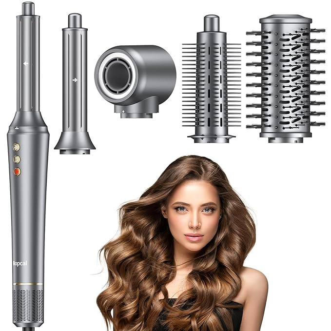 5 in 1 Hair Styler - Professional Frizz-Free Automatic Wrap Curlers Hair Dryer Brush 110000 RPM B... | Amazon (US)